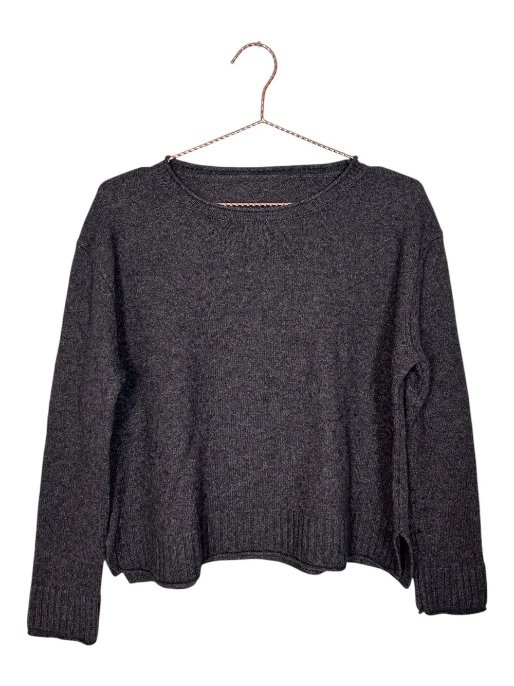 Pura Cashmere Grey Crewneck Sweater